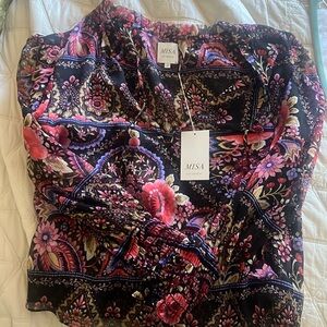 Misa, lined with outside floral fabric, 100% polyester, new with tags
